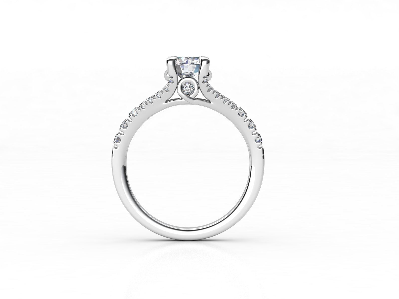 aj-018 person engagement ring gold 3D print model_2