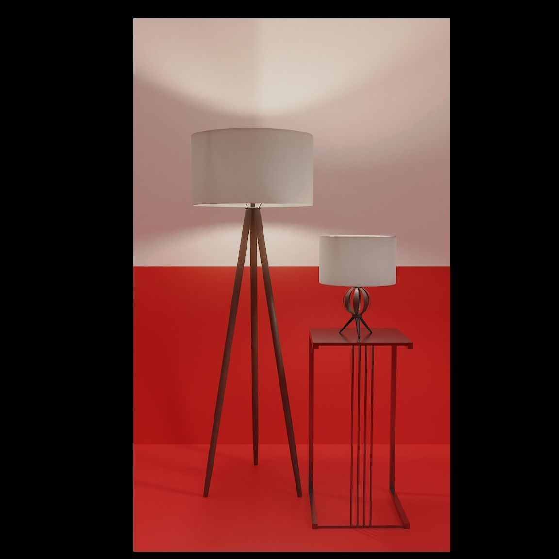 Modern Living room 3D model_4