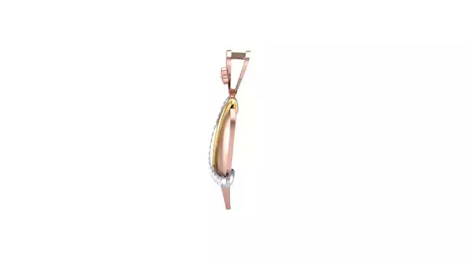 candera collection pendant with diamonds and rose gold