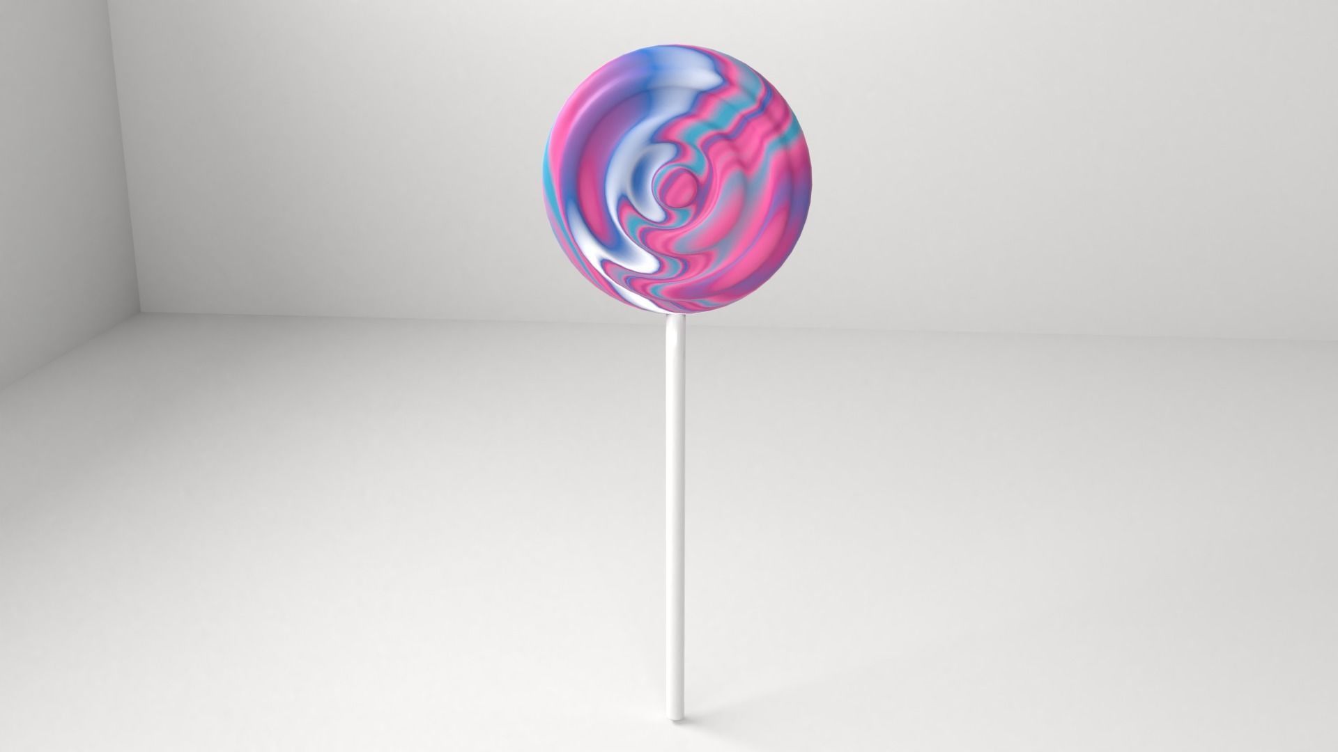 Rainbow Lollipop 6 3D model_1