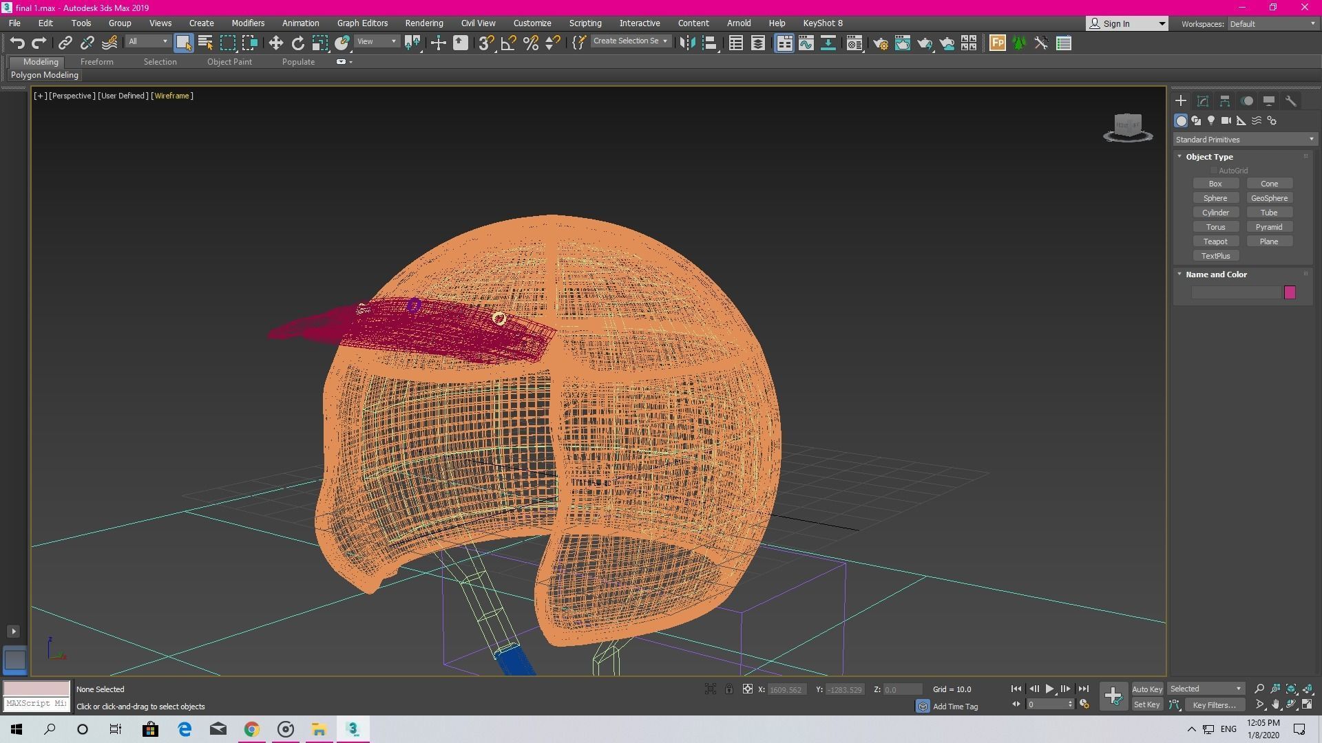 Helmet motorcycle in turquoise Free 3D model_5