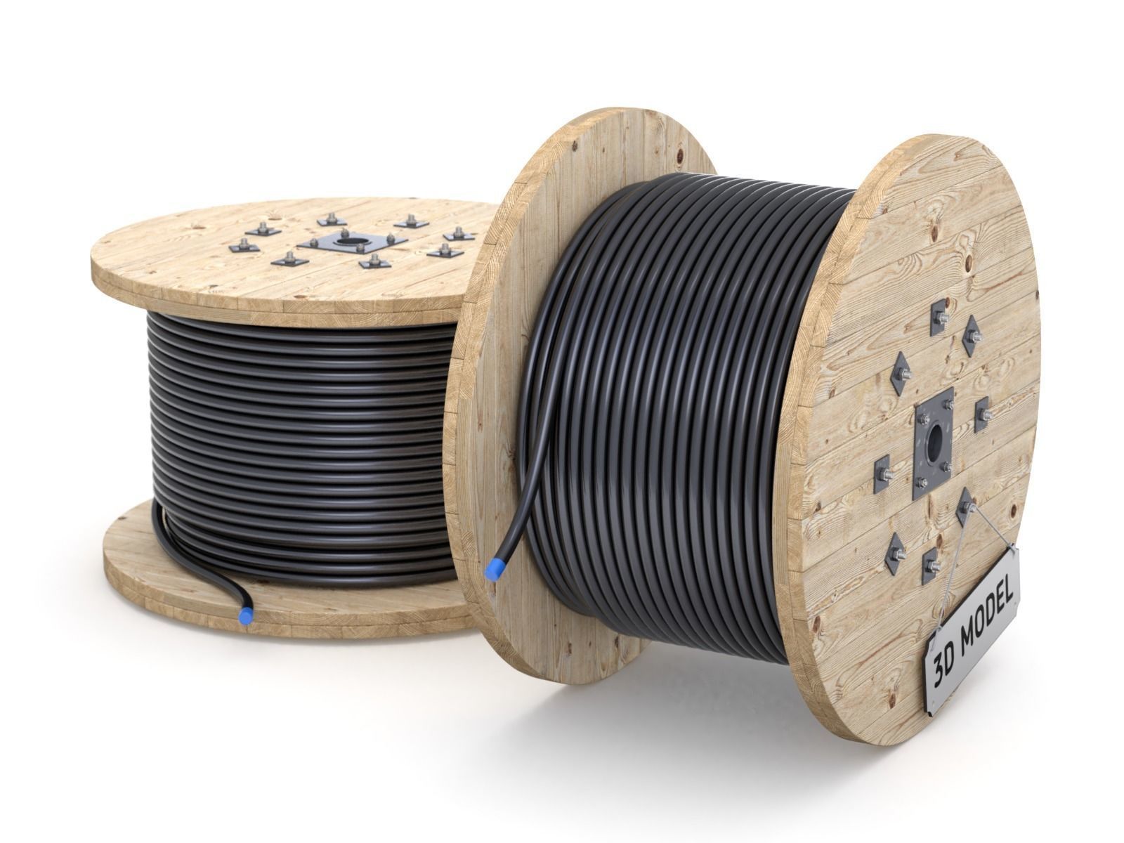 Cable Drum 3D model_2