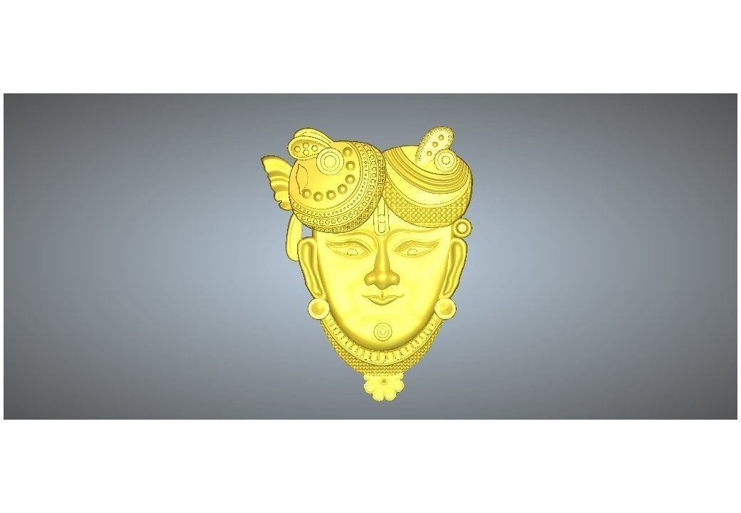 HINDU-LORD-SHREENATHJI-SHREE-KRISHNA-ARTCAM-WOOD-CARVING-3DMO... Low-poly 3D model_1