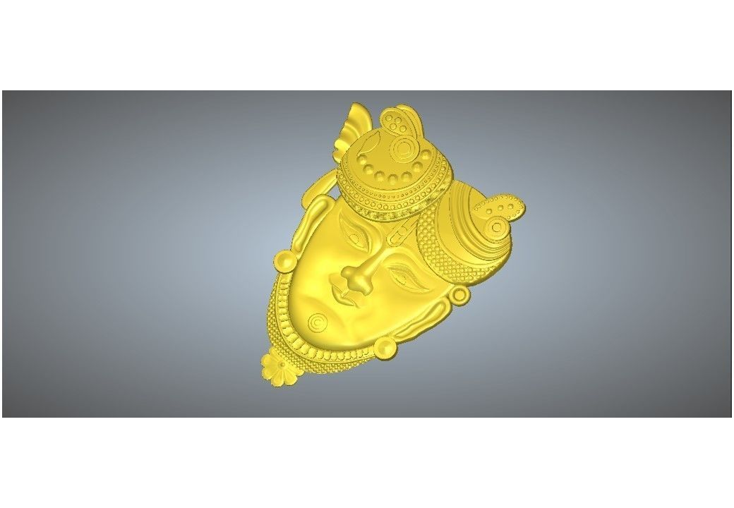 HINDU-LORD-SHREENATHJI-SHREE-KRISHNA-ARTCAM-WOOD-CARVING-3DMO... Low-poly 3D model_2
