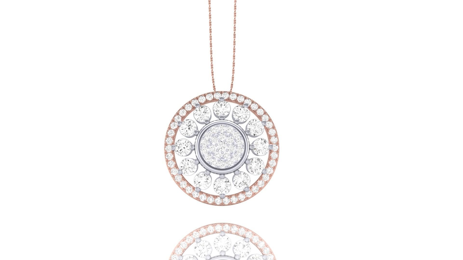 candera collection silver and rose gold necklace 3D print model_24