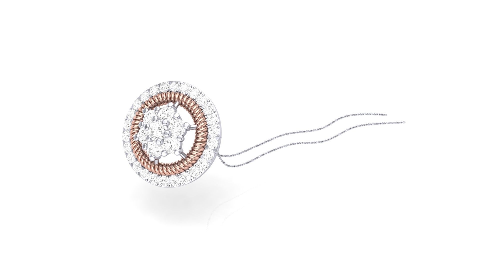 candera collection silver and rose gold necklace 3D print model_29