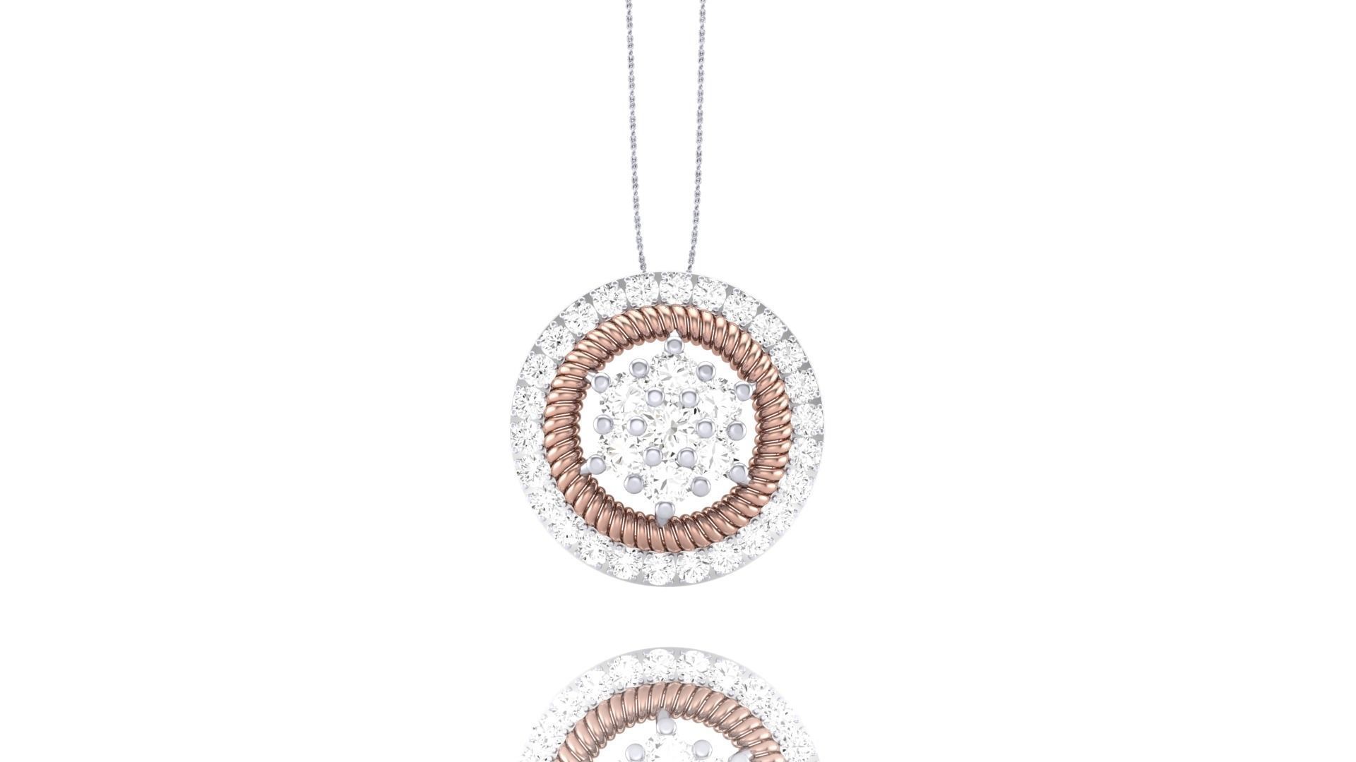 candera collection silver and rose gold necklace 3D print model_30