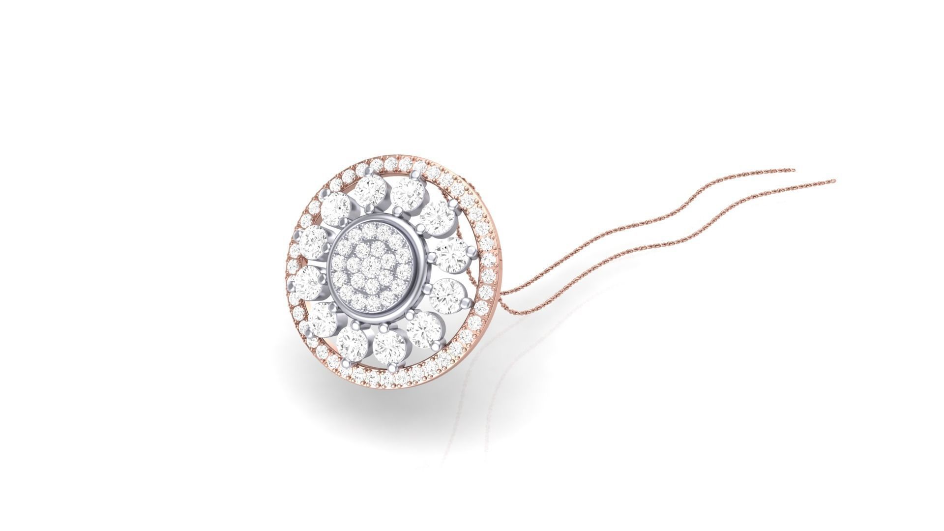 candera collection silver and rose gold necklace 3D print model_23