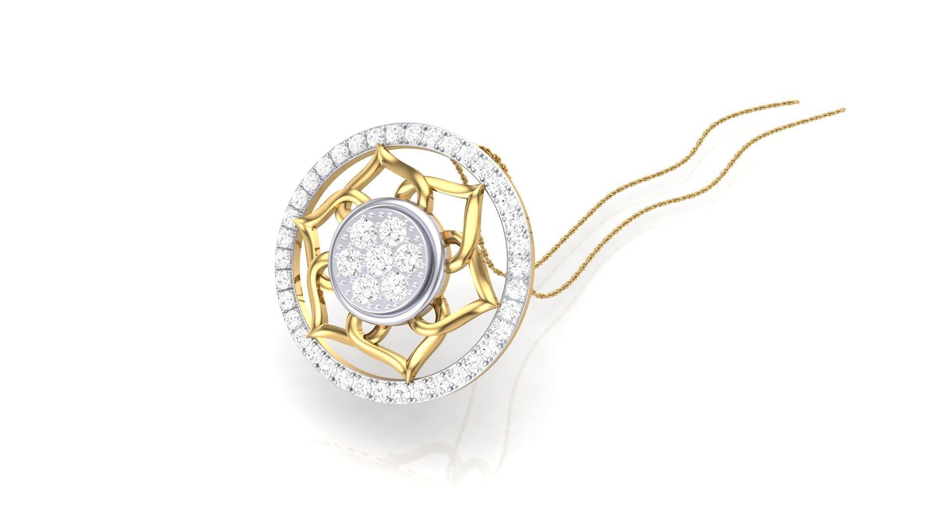 candera collection silver and rose gold necklace 3D print model_17