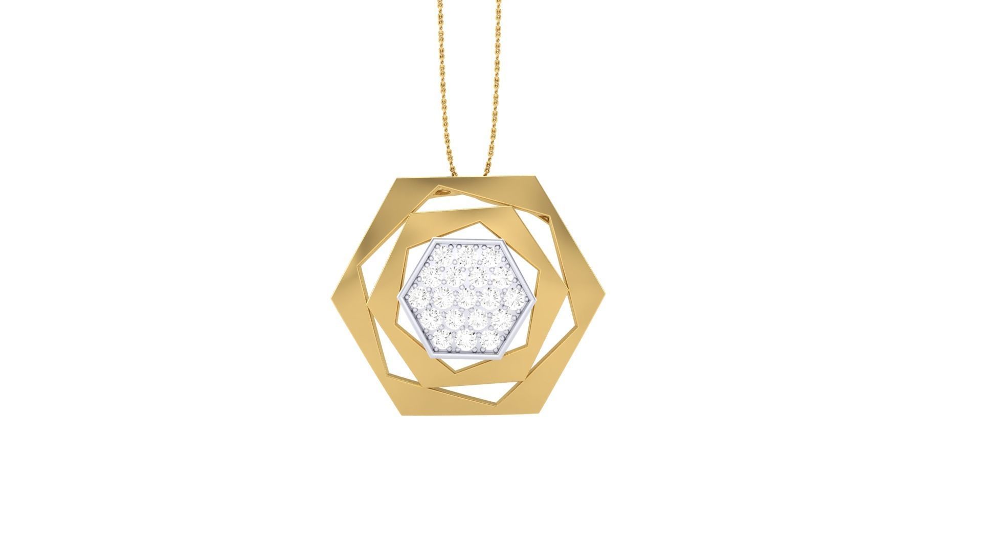 candera collection silver and rose gold necklace 3D print model_21