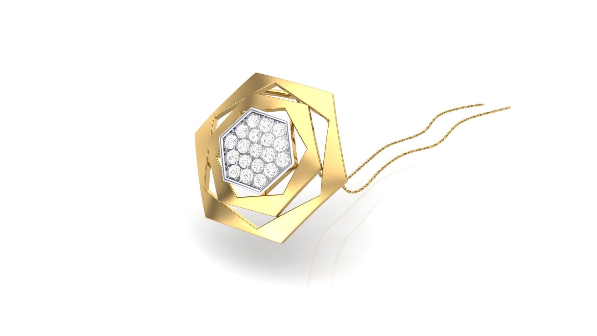 candera collection silver and rose gold necklace 3D print model_20