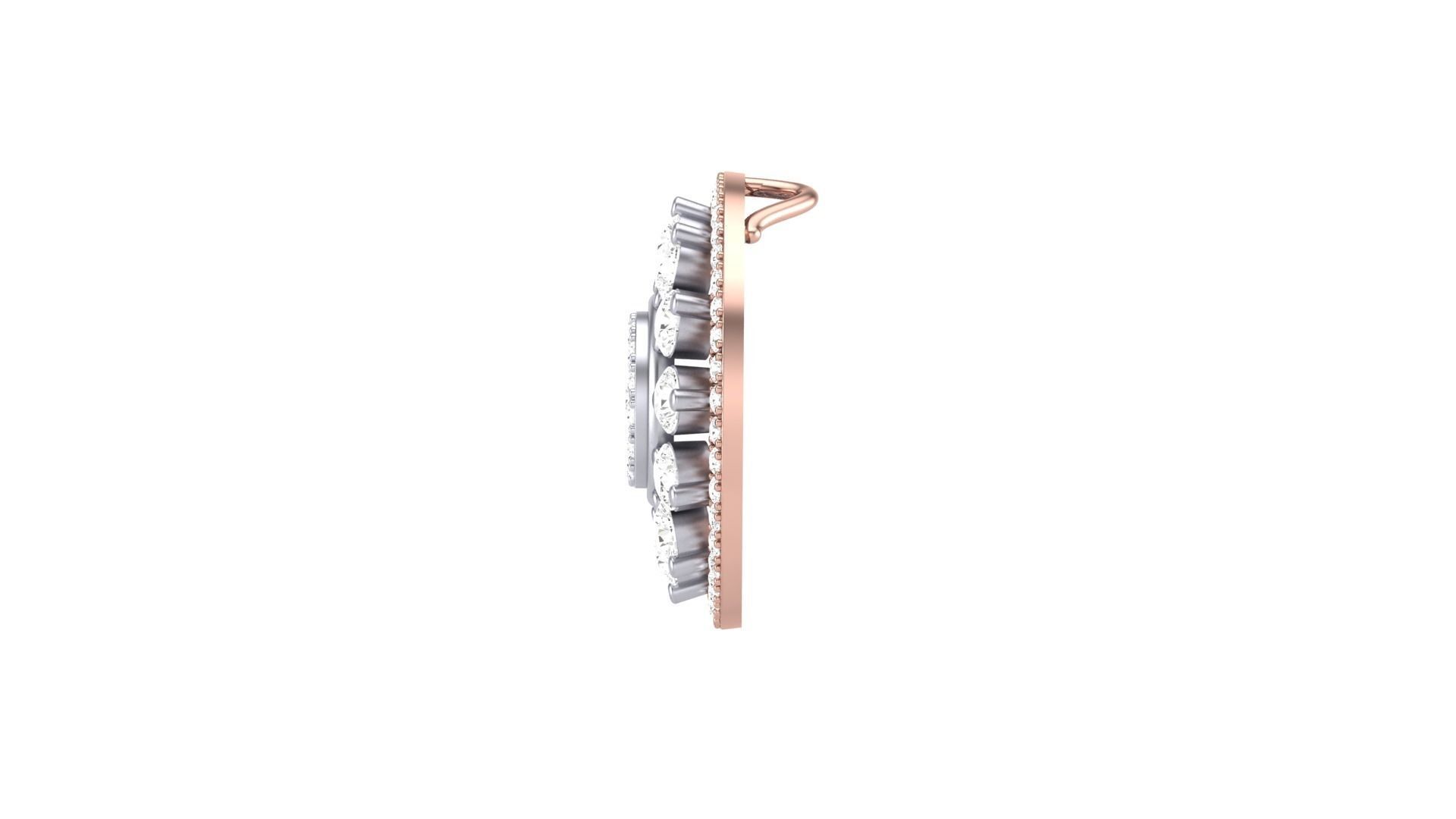 candera collection silver and rose gold necklace 3D print model_22