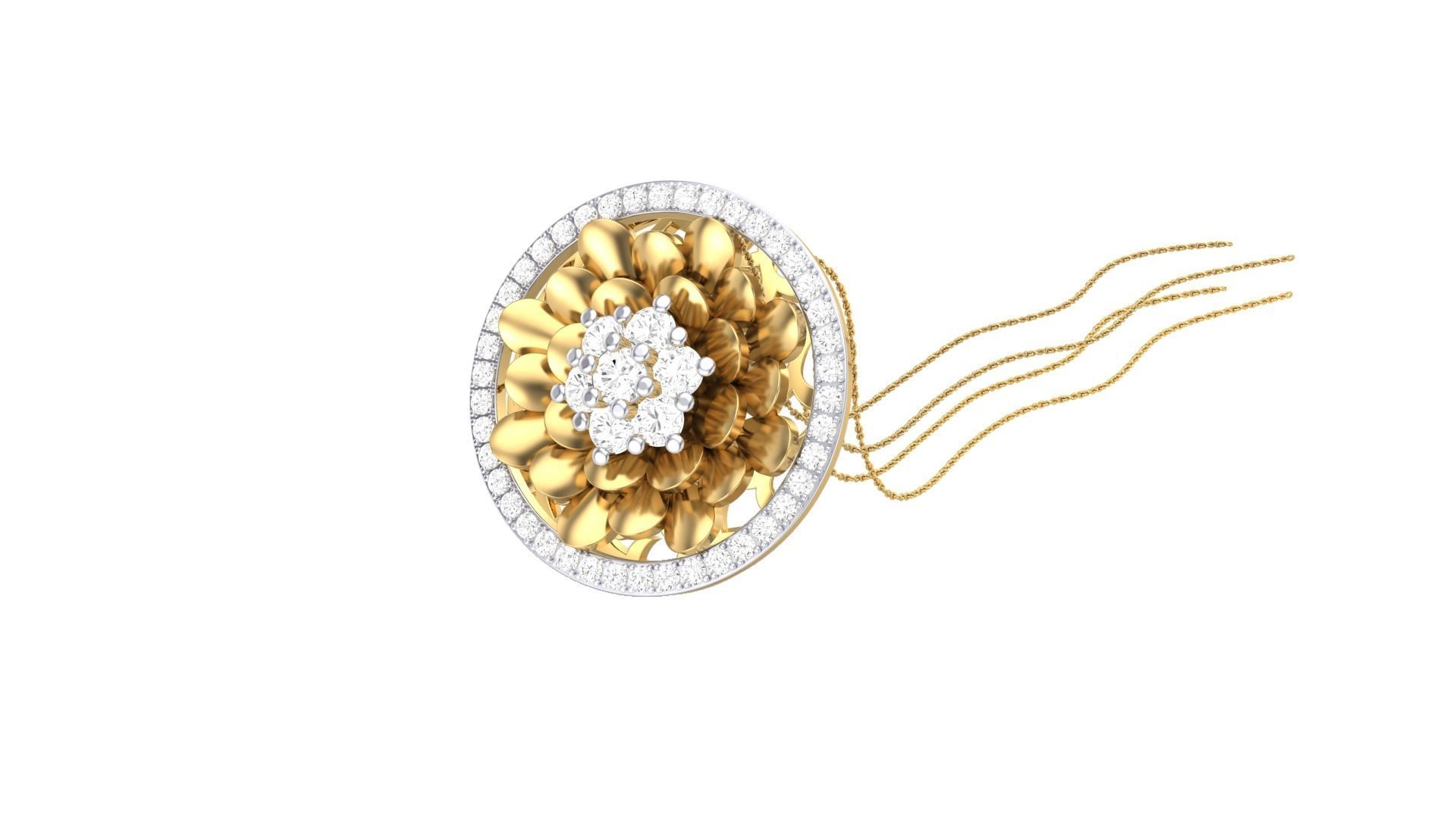 candera collection silver and rose gold necklace 3D print model_34