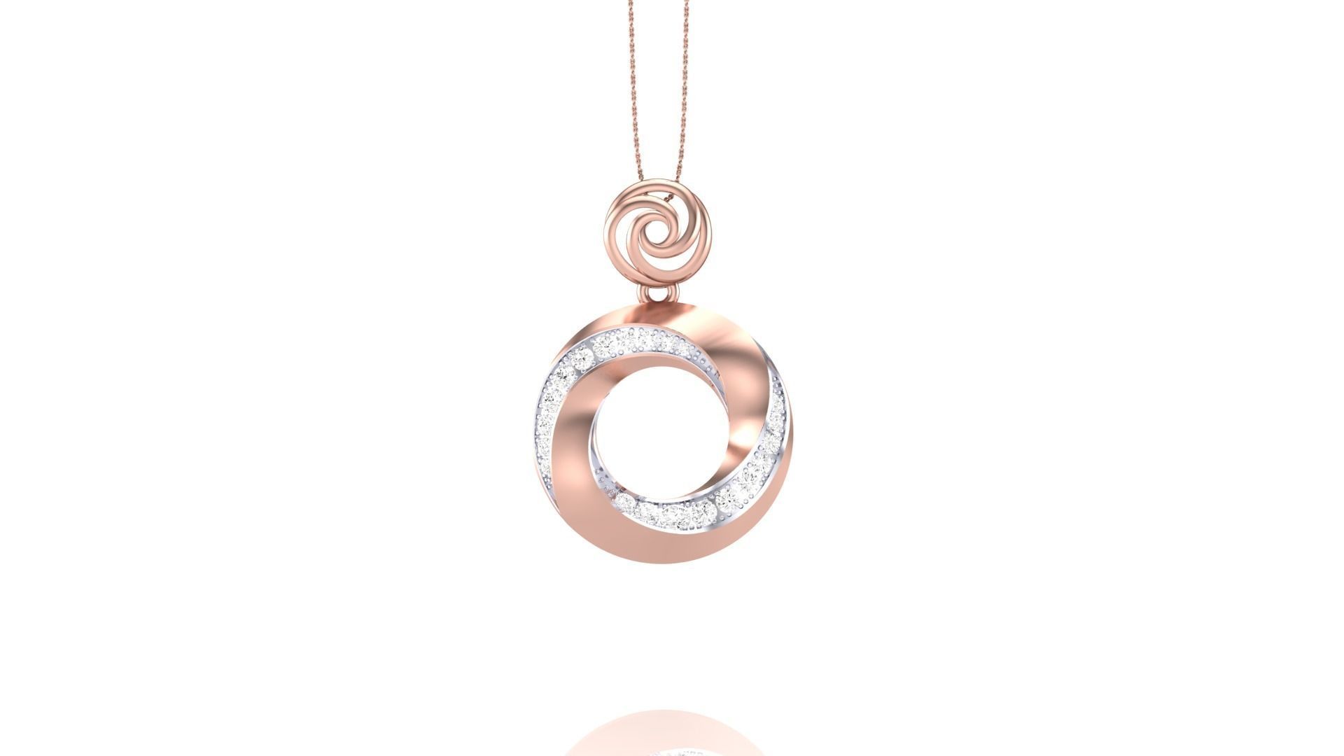 candera collection silver and rose gold necklace 3D print model_33