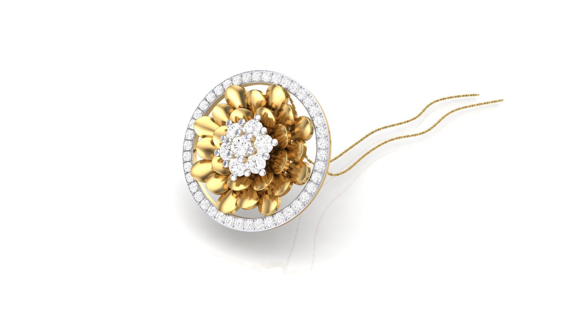 candera collection silver and rose gold necklace 3D print model_14