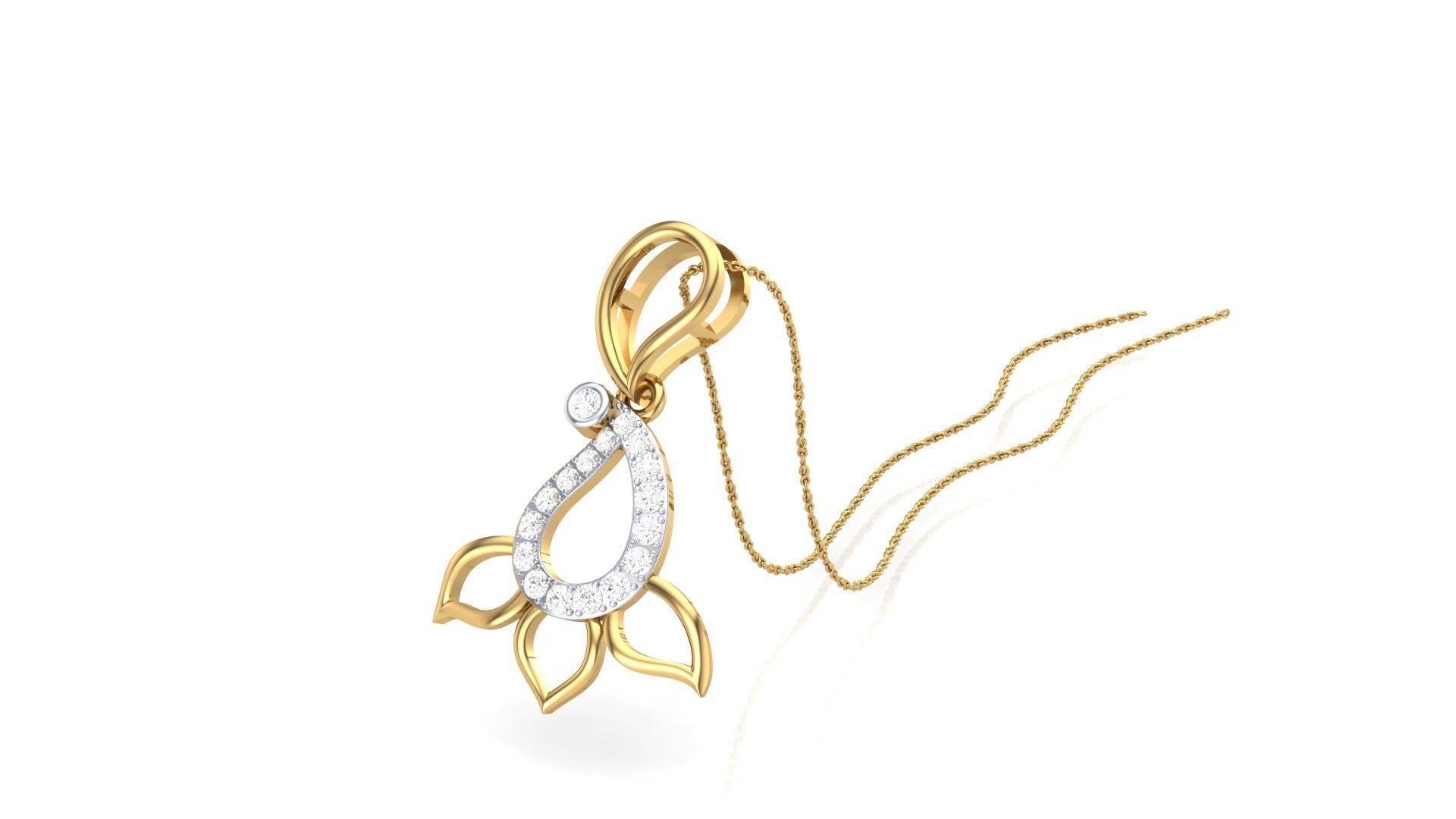 candera collection silver and rose gold necklace 3D print model_35