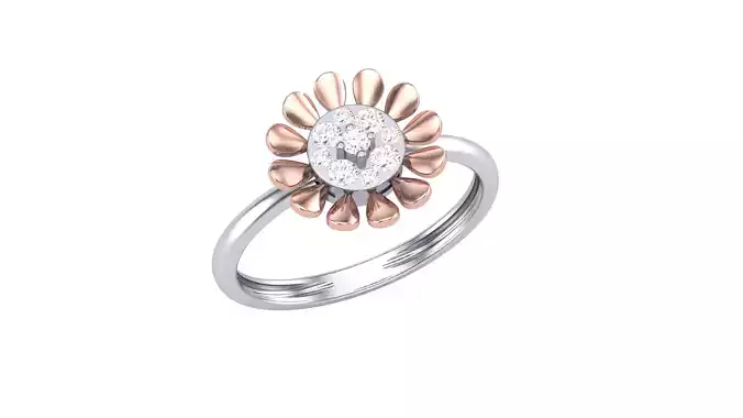 candera collection heart shaped diamond ring gold