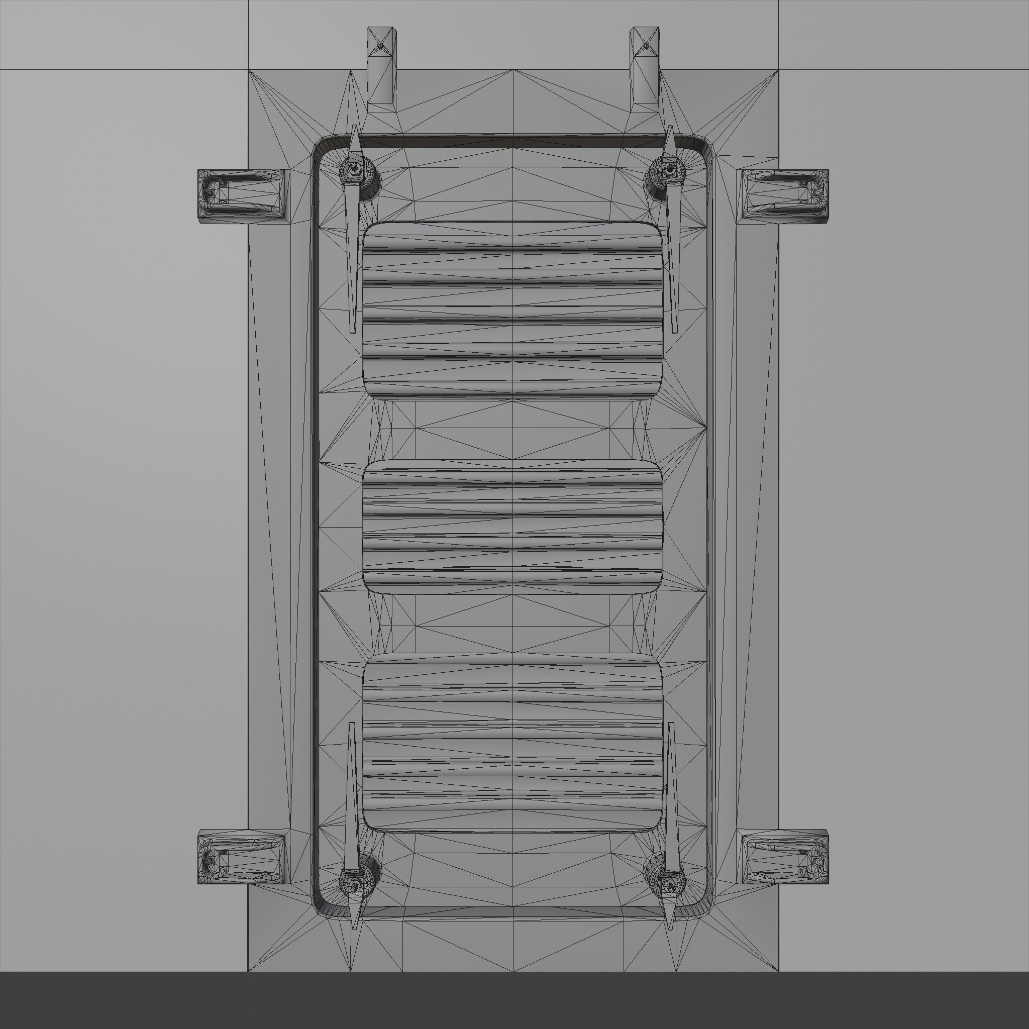 Armoured door Low-poly 3D model_5