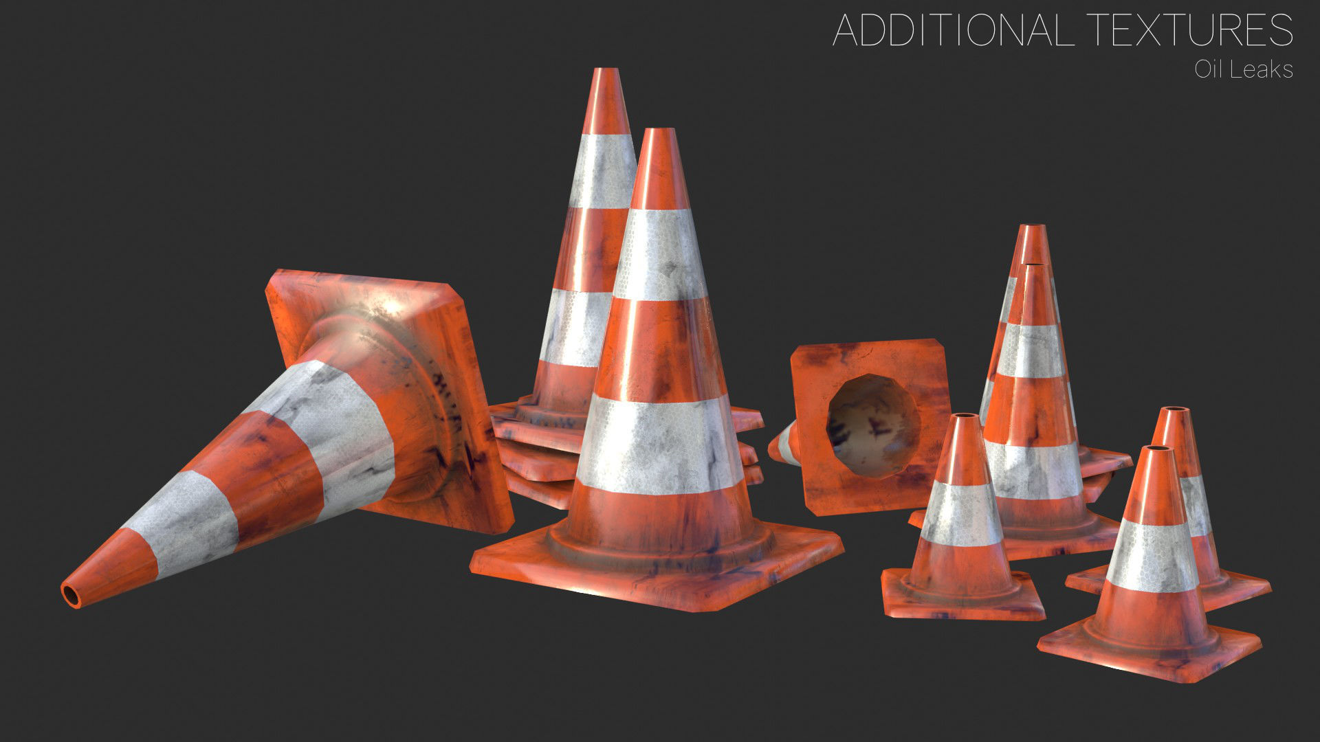 Traffic Cone Assets 01 Low-poly 3D model_22