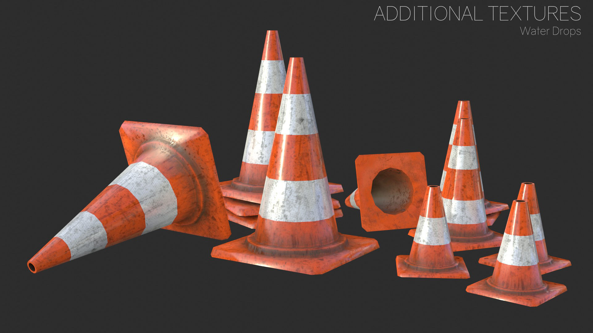 Traffic Cone Assets 01 Low-poly 3D model_24