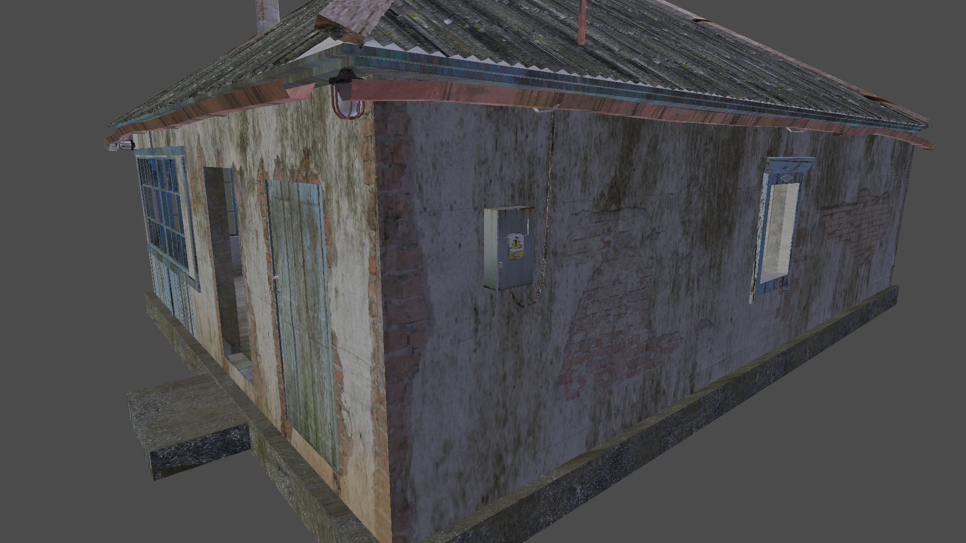 Abandoned house 3D model_10