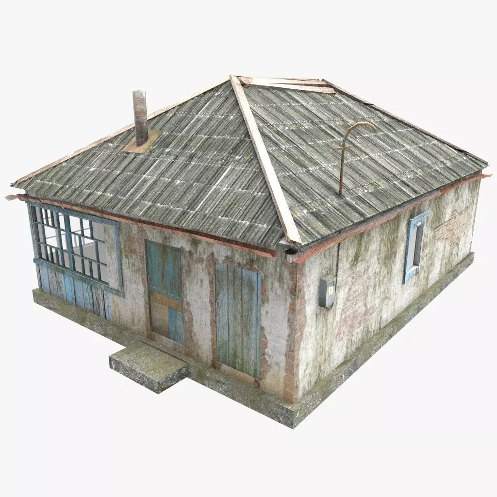 Abandoned house 3D model_0