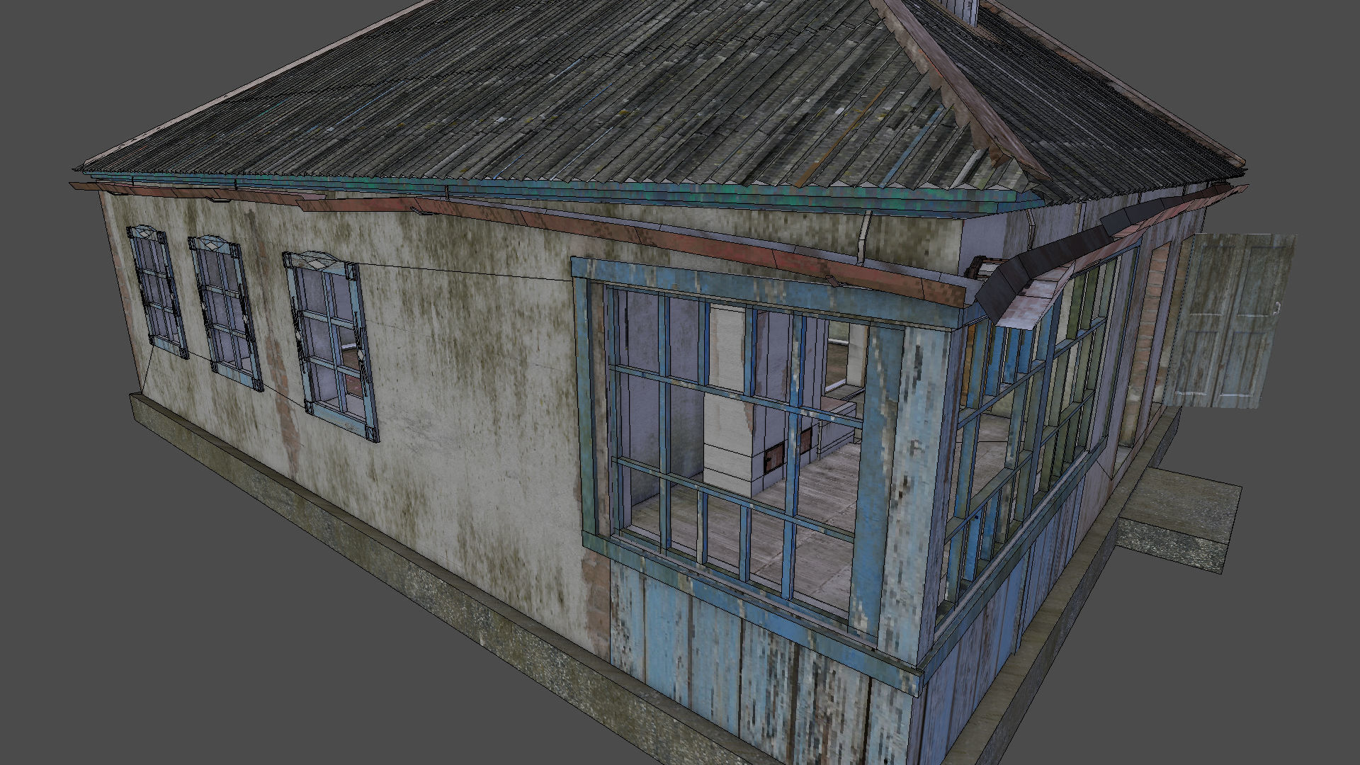 Abandoned house 3D model_12
