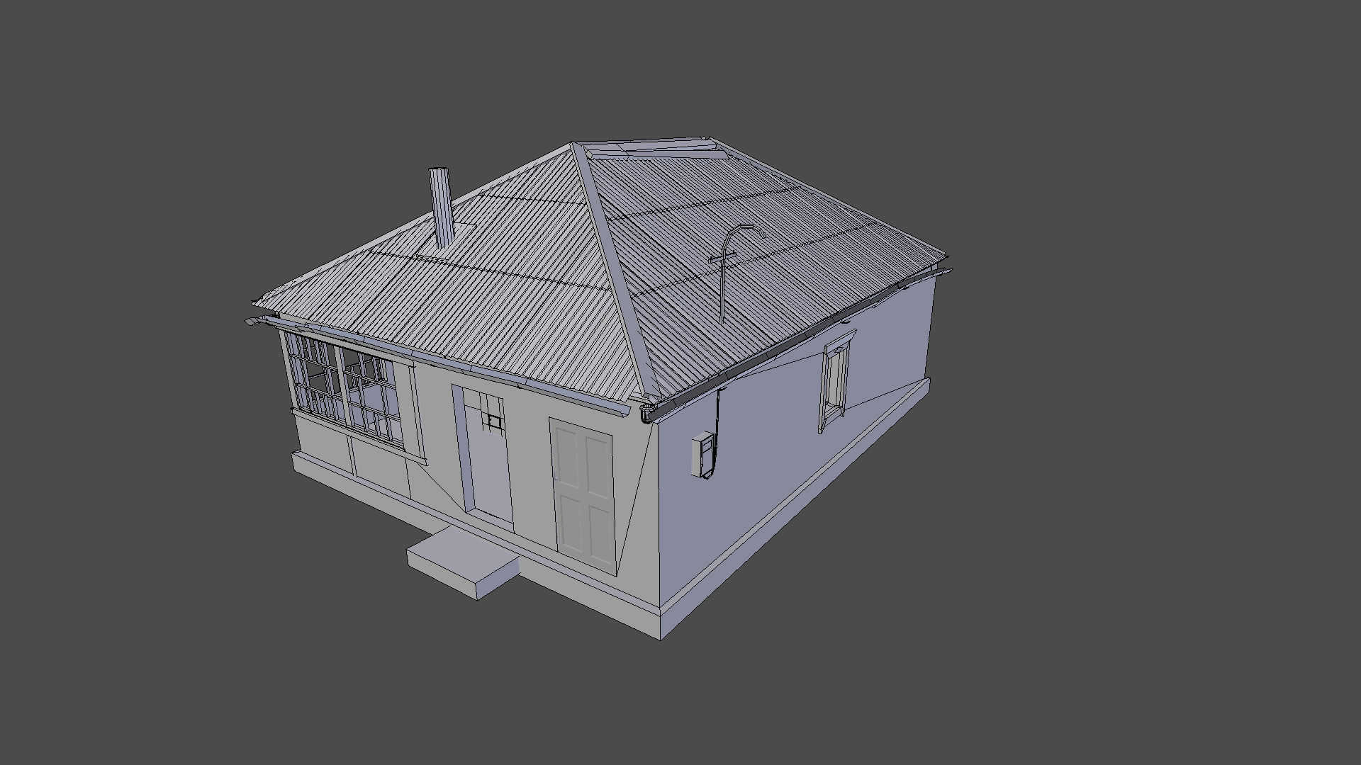 Abandoned house 3D model_11