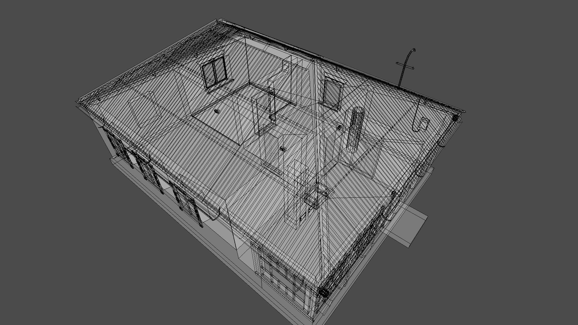 Abandoned house 3D model_3