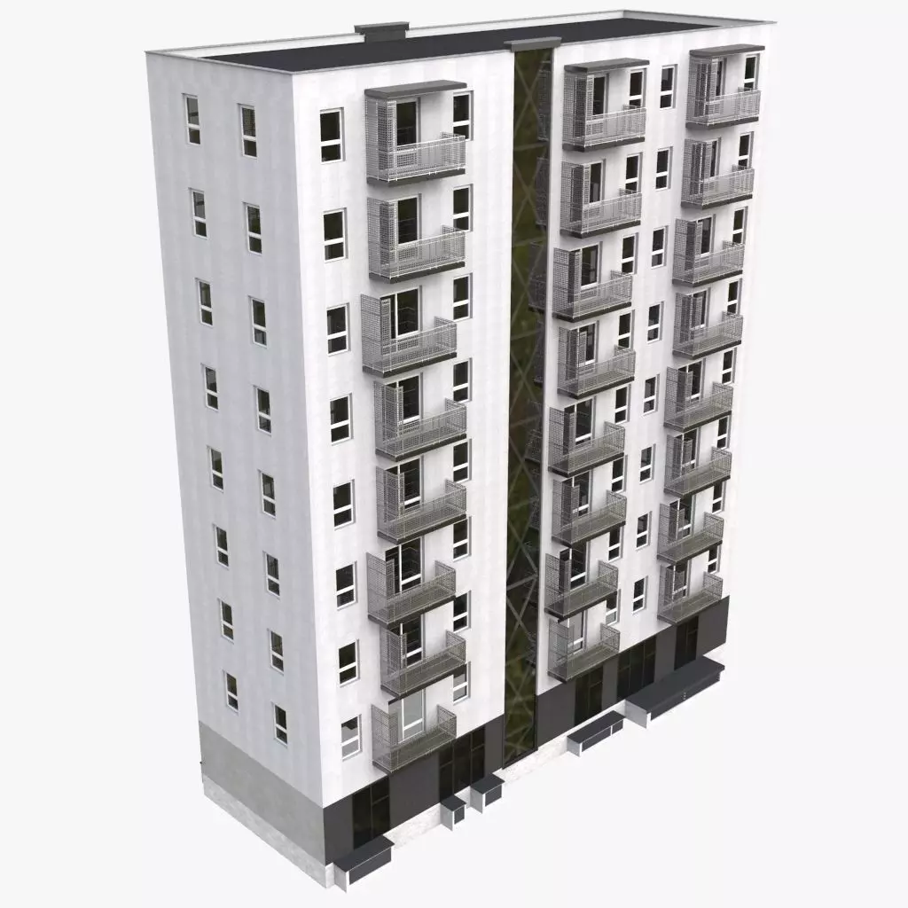 New European flat 3D model_0