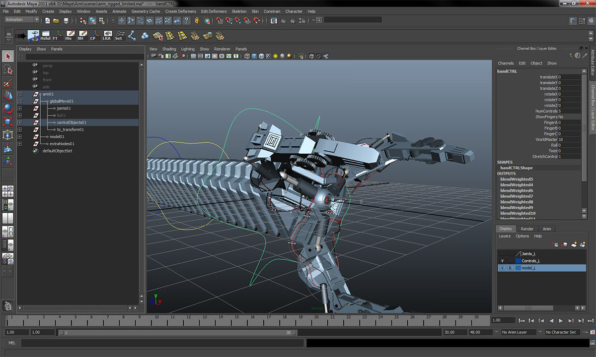 Robot Mechanic Arm - Limited 3D model_21
