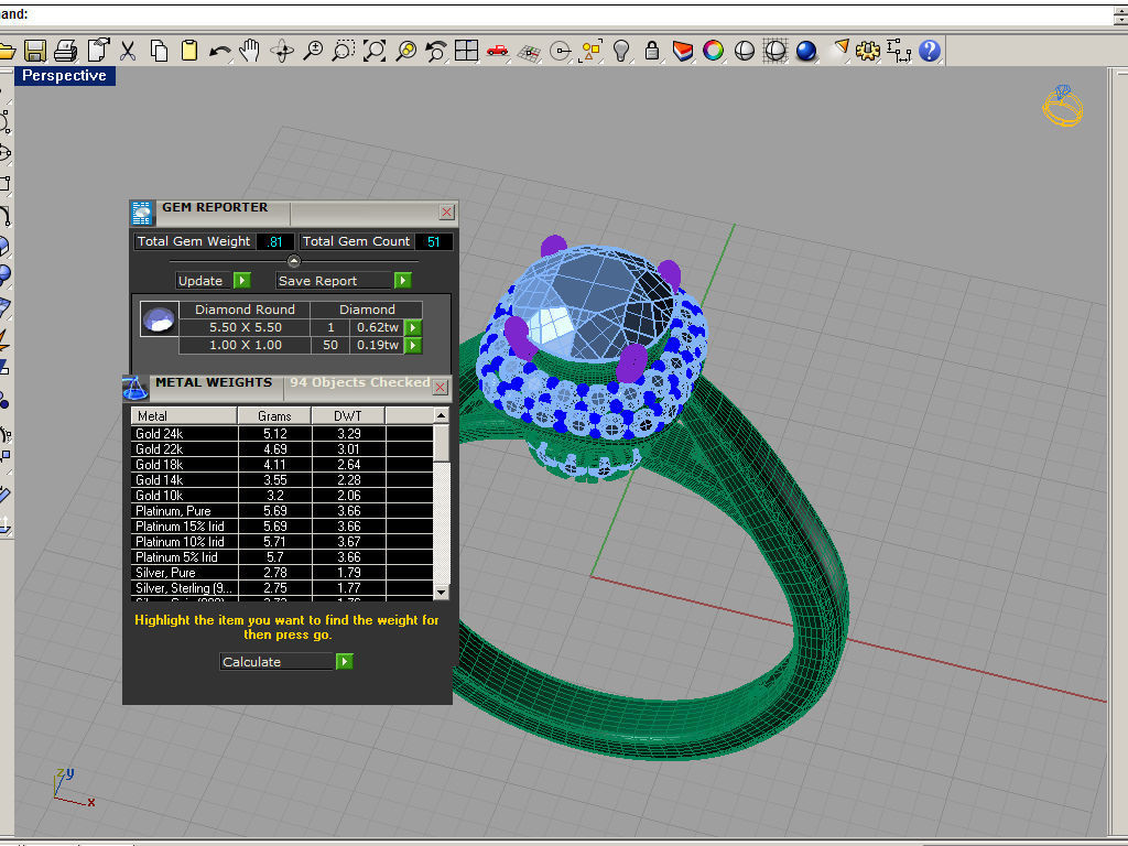 aj-022 halo diamond engagement ring 3D print model_4