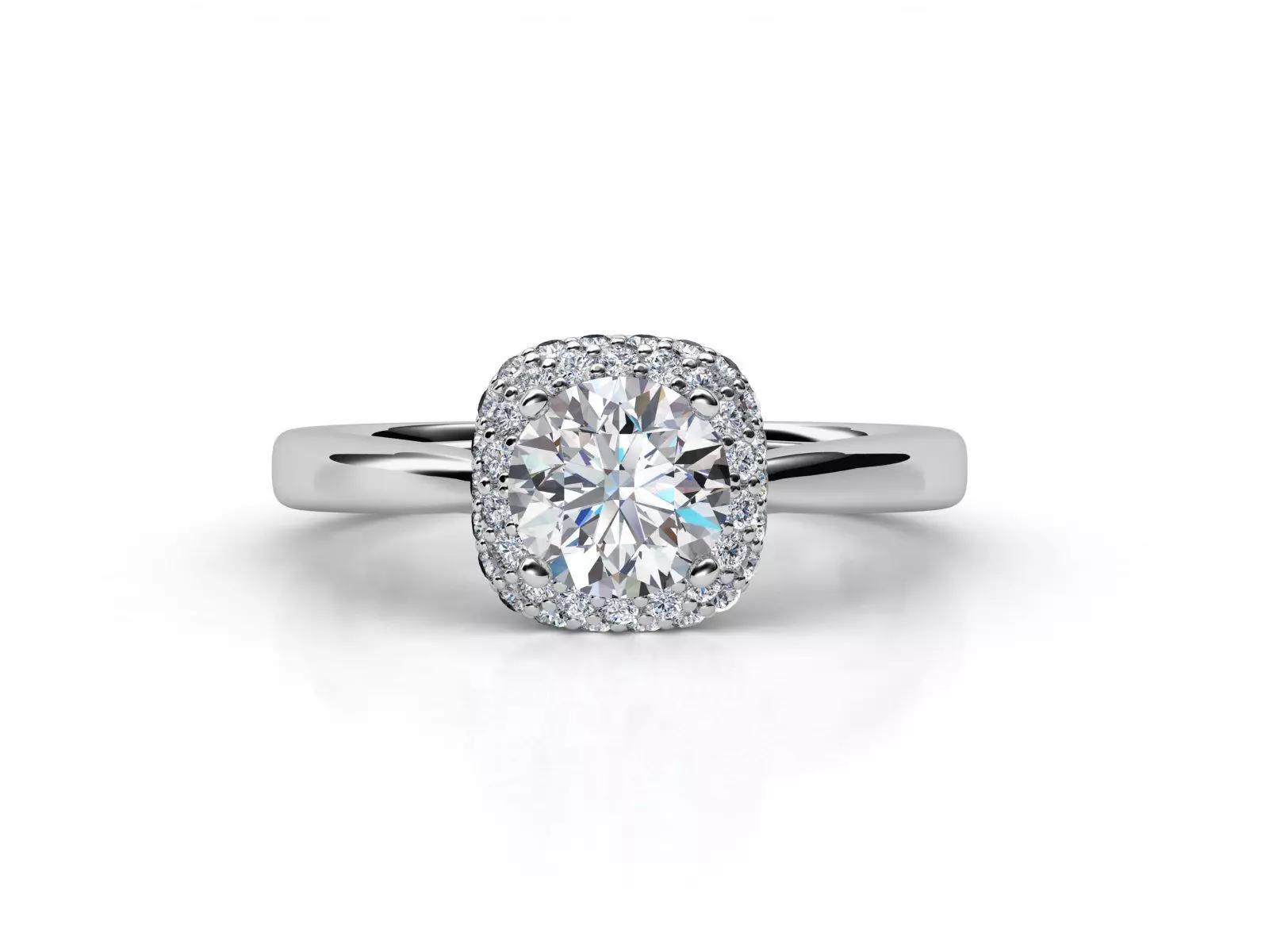 aj-022 halo diamond engagement ring 3D print model_0