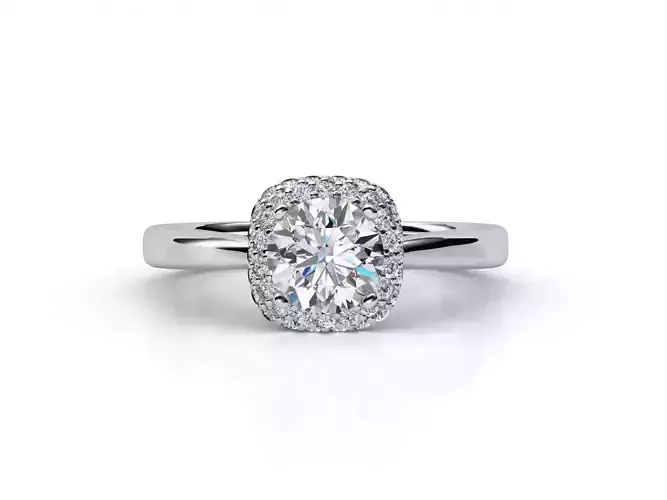 aj-022 halo diamond engagement ring