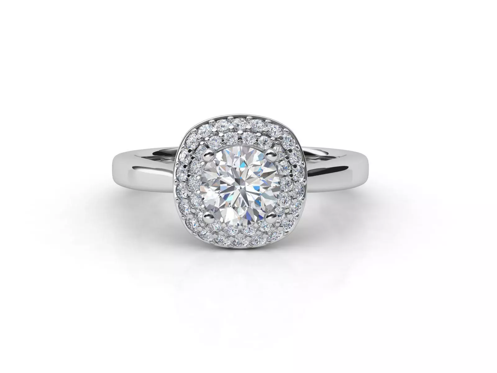 aj-024 halo diamond engagement ring 3D print model_0