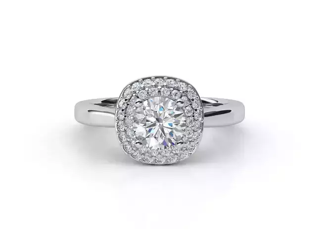 aj-024 halo diamond engagement ring