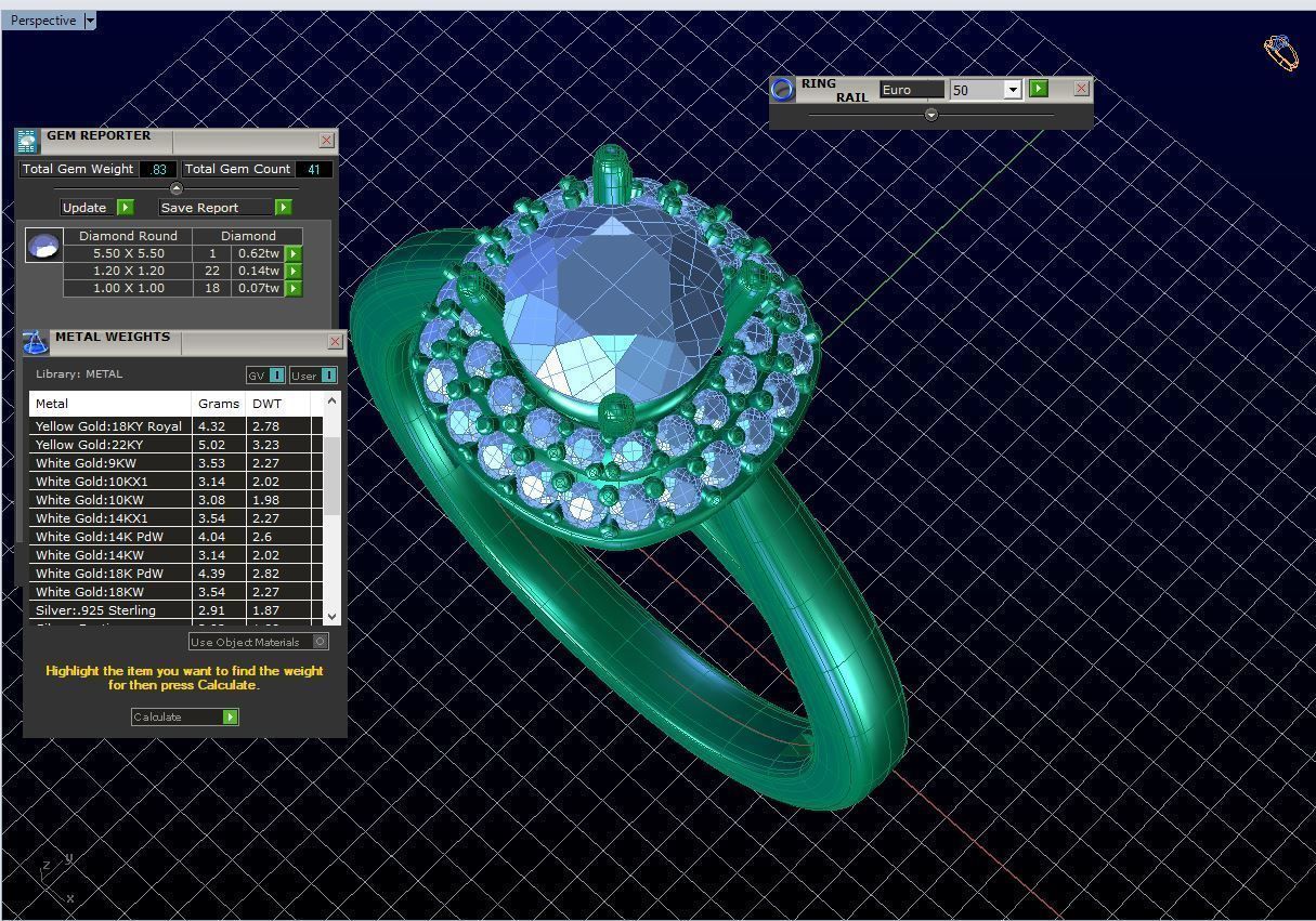 aj-024 halo diamond engagement ring 3D print model_5