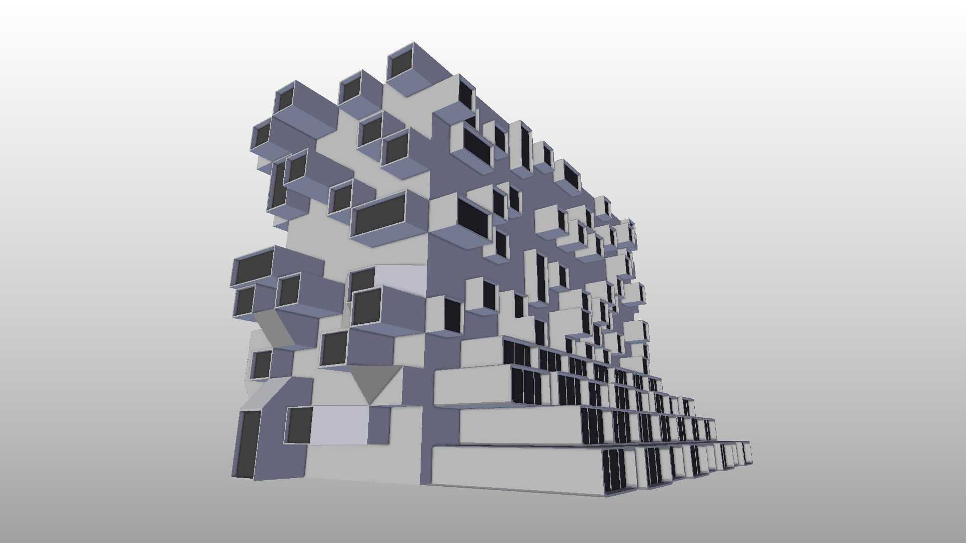 Future building 002 Low-poly 3D model_9