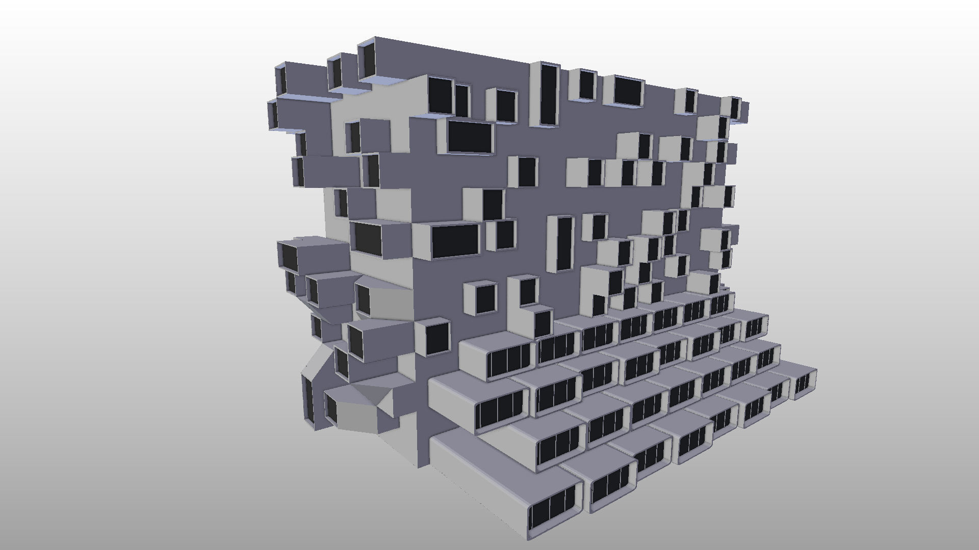 Future building 002 Low-poly 3D model_6