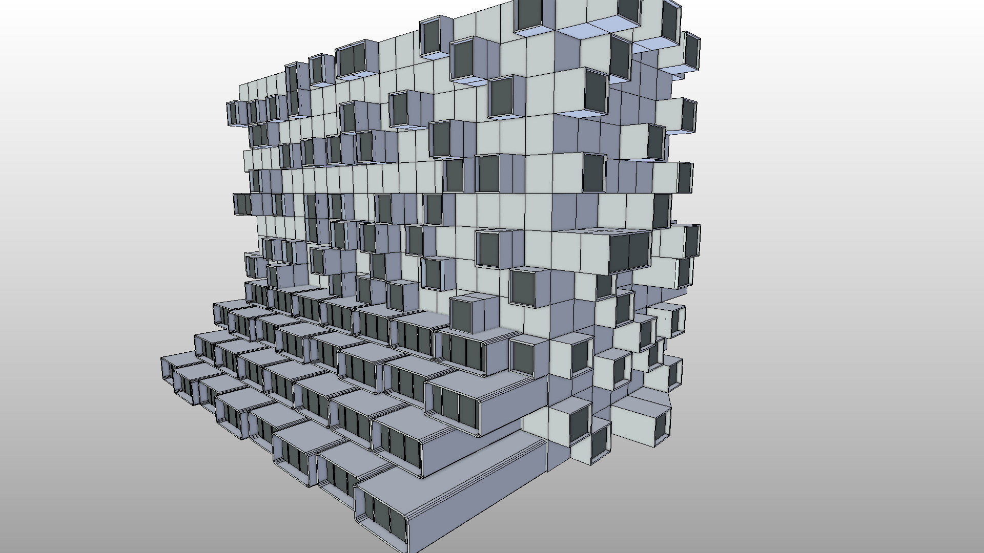 Future building 002 Low-poly 3D model_10