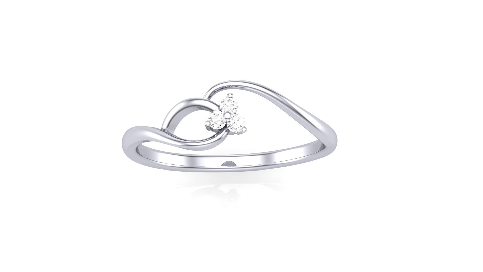cander collection diamond ring 3D print model_4