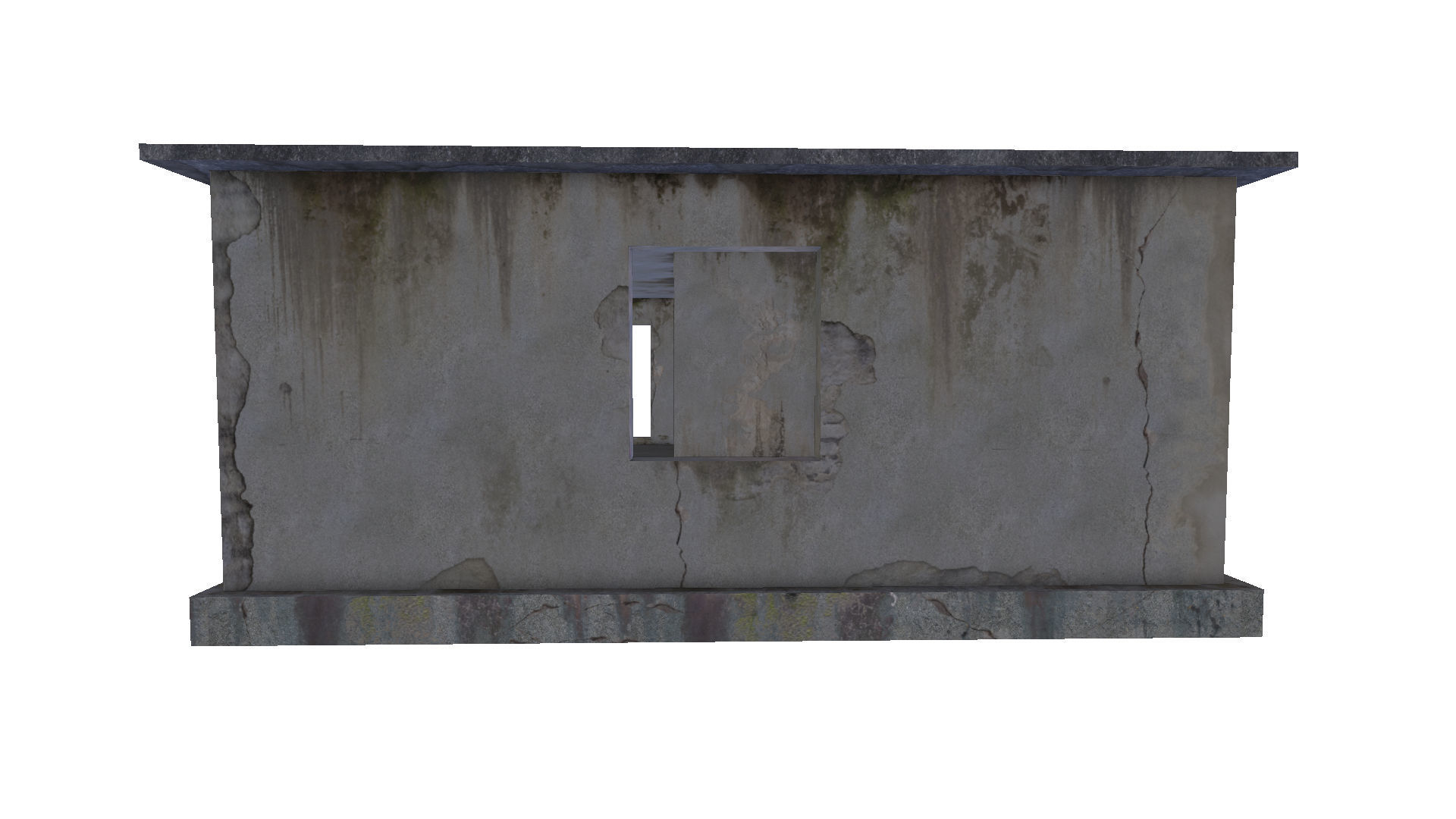 empty concrete buildings 3D model_4