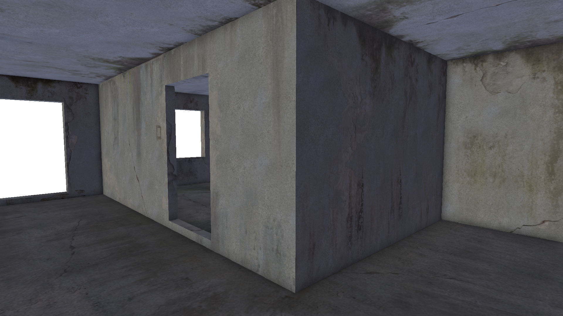 empty concrete buildings 3D model_10