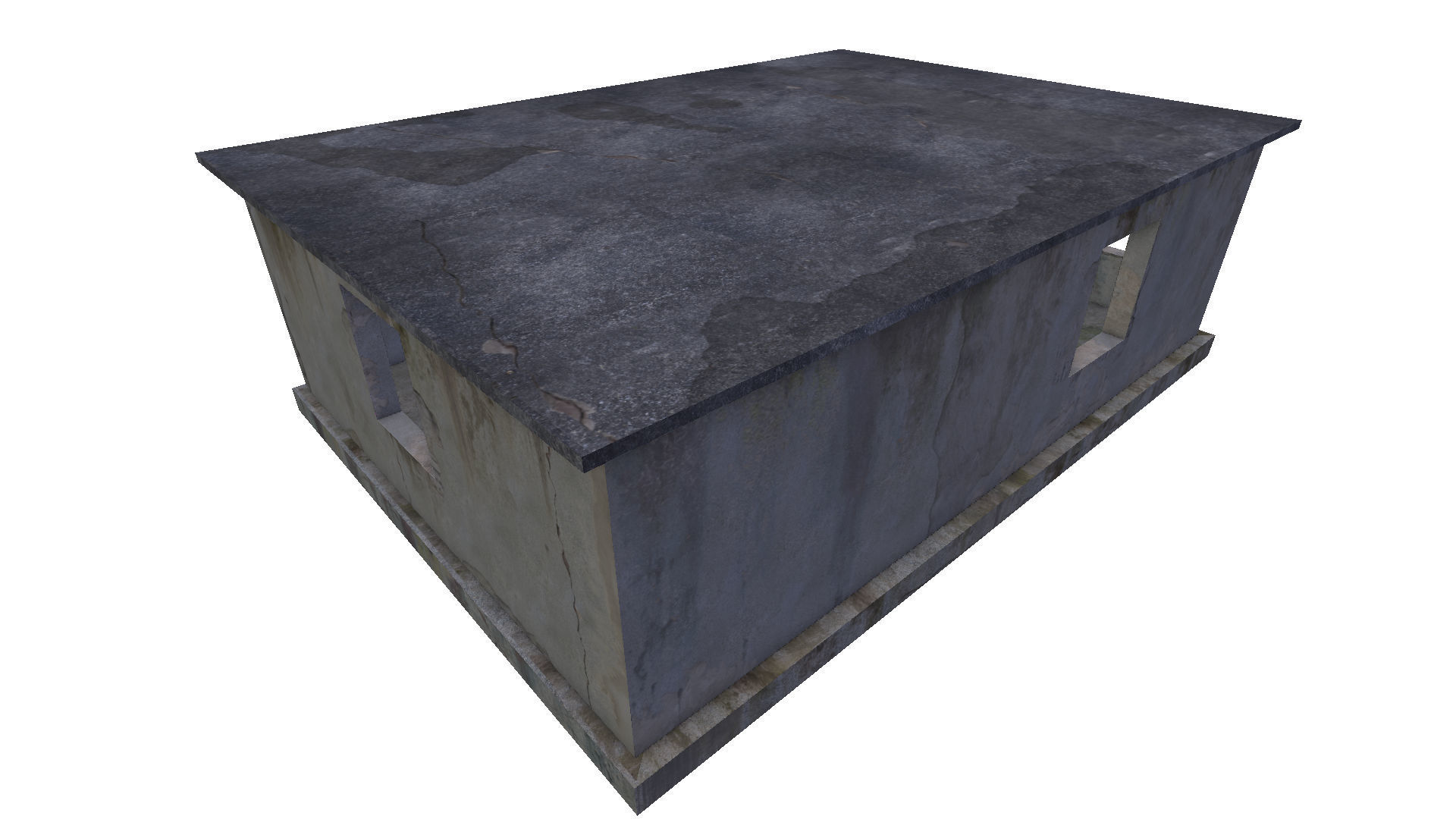 empty concrete buildings 3D model_14