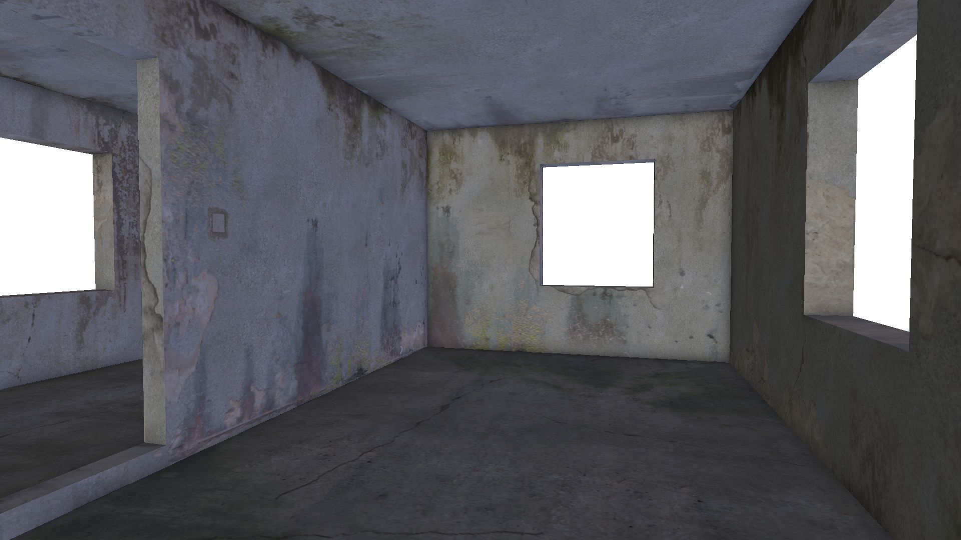empty concrete buildings 3D model_13