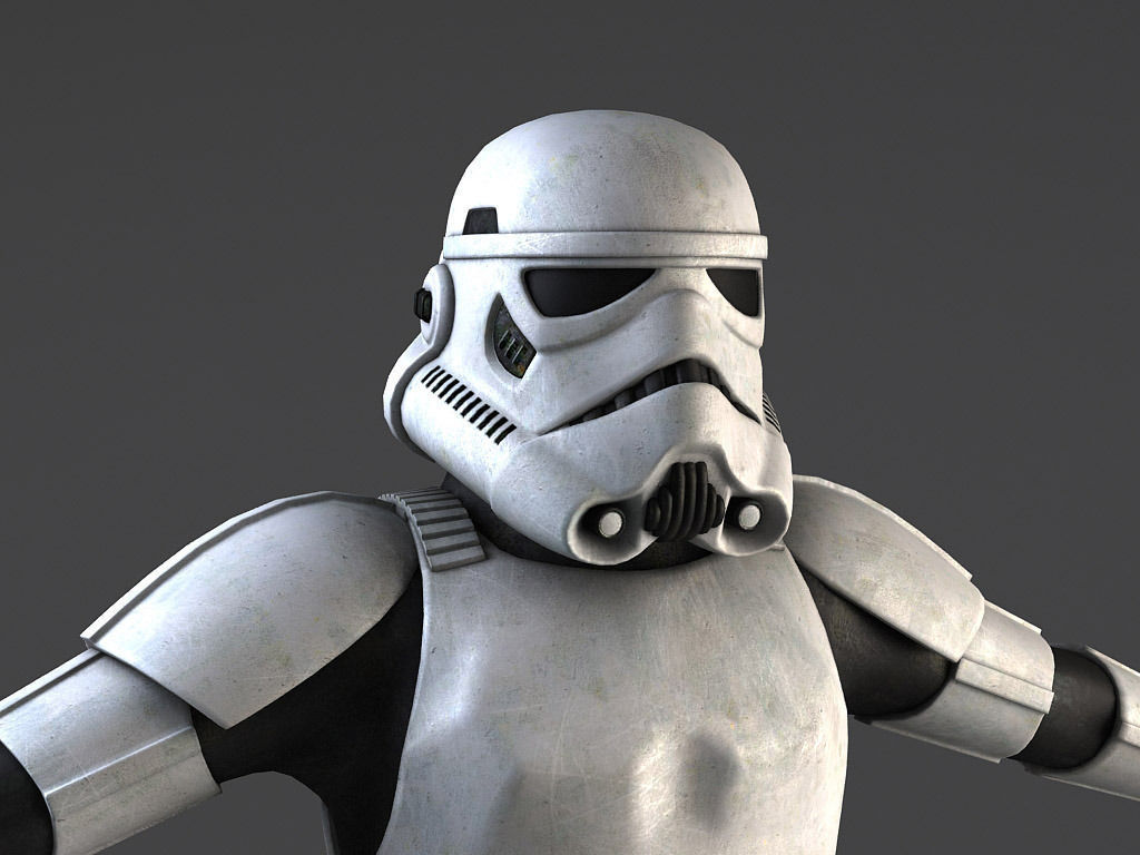 Star Wars Storm Trooper Rigged for Maya 3D model_3