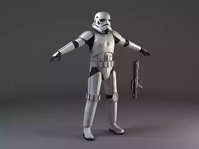 Star Wars Storm Trooper Rigged for Maya 3D model