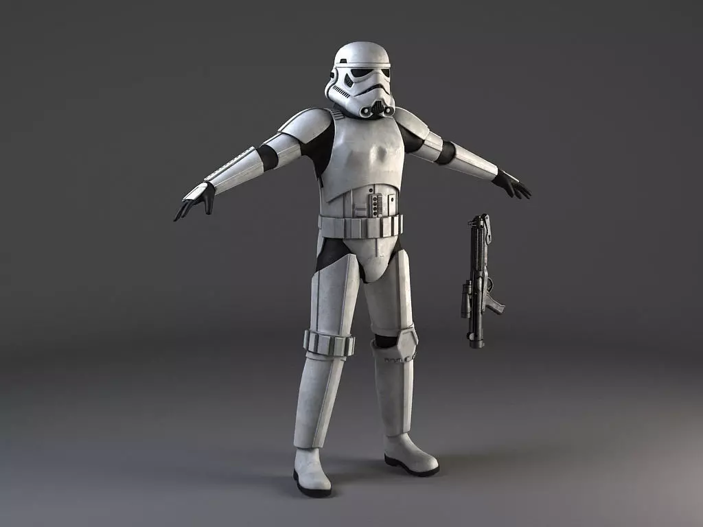 Star Wars Storm Trooper Rigged for Maya 3D model_0