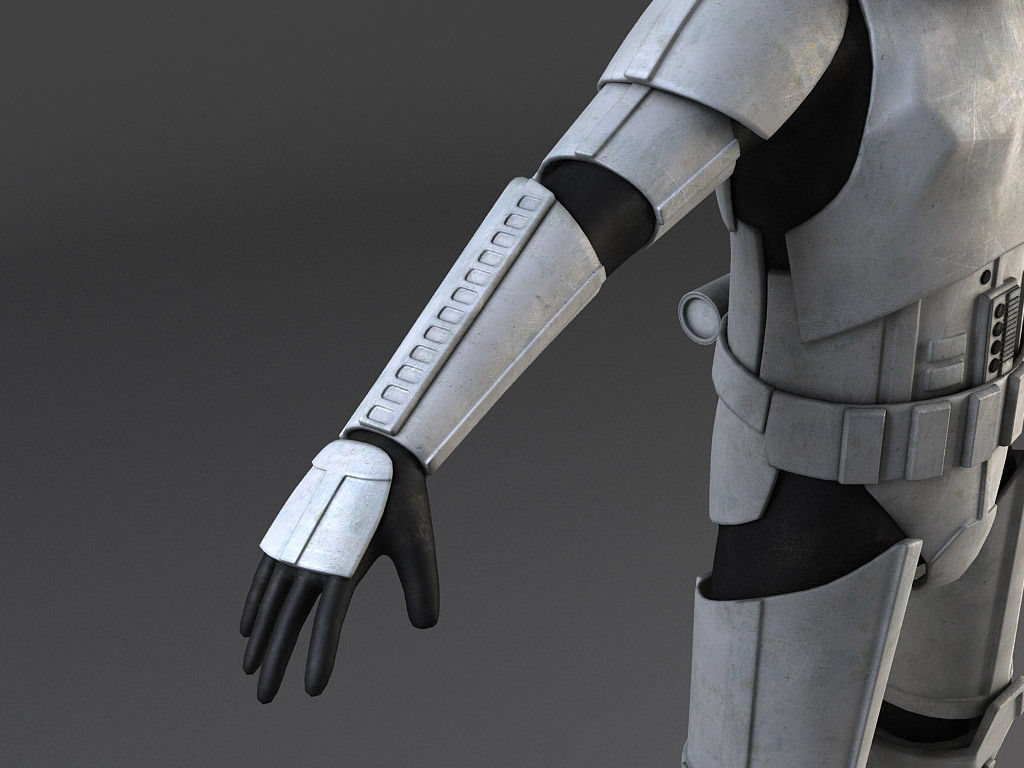 Star Wars Storm Trooper Rigged for Maya 3D model_9