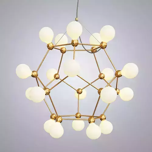 Post Modern Villa Led Geometric Chandelier